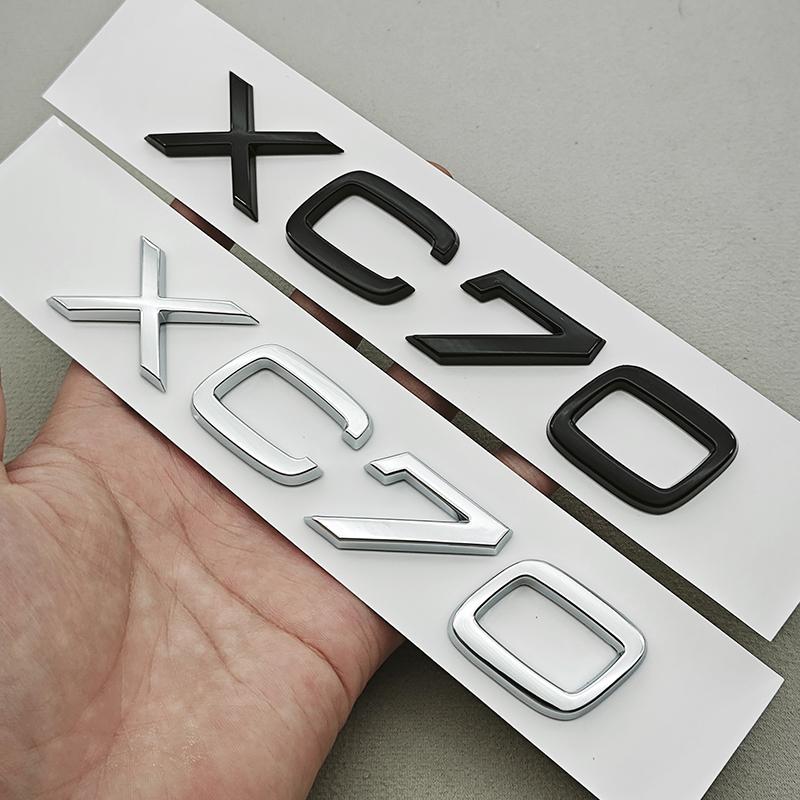 3D ABS Car Letters XC70 S70 V70 Logo Rear Trunk Badge Emblem Decals For Volvo XC70 S70 V70 Exterior Accessories