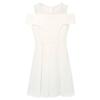 Women's Elegant White One-Shoulder A-line Midi Dress - Summer 2026 Slimming Style