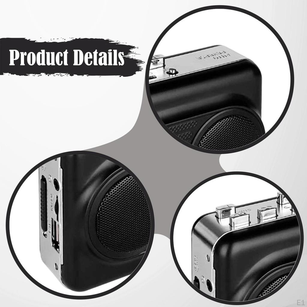 Cassette Player Stereo Double Speaker to MP3 Converter USB with Earphone Jack for Living