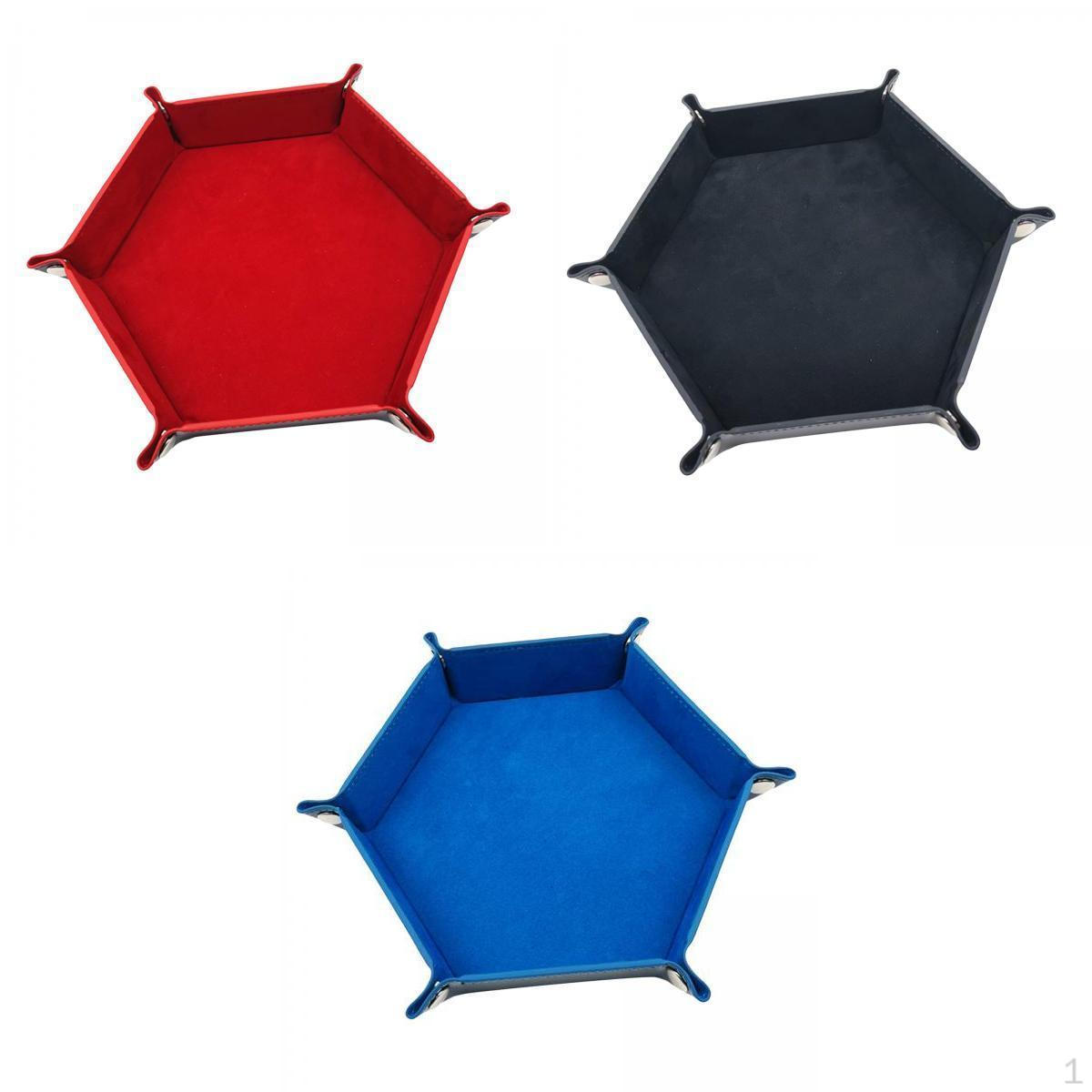 

Pack of 3 Tray Hexagon Table Games Rolling Holder Casino KTV