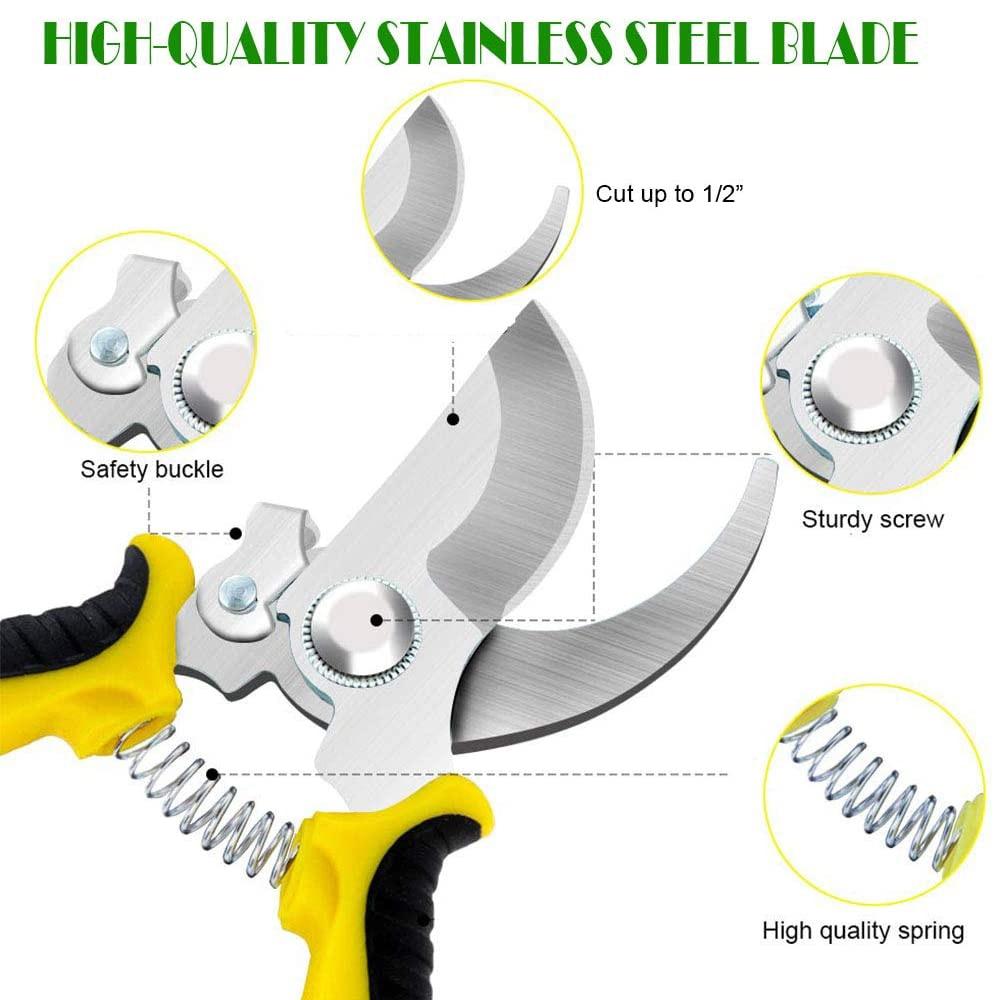 1PC Pruner Garden Scissors Professional Sharp Bypass Pruning Shears Tree Trimmers Secateurs Hand Clippers For Garden Beak Scissors
