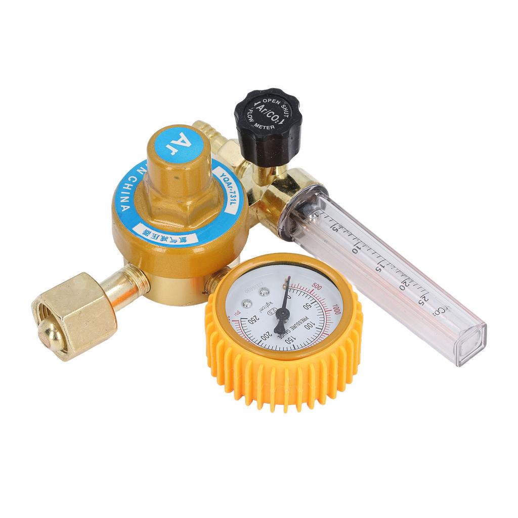 Argon Gas Regulator 0 To 3500psi Aluminum Alloy TIG Flow Meter Argon Gas Pressure Reducer
