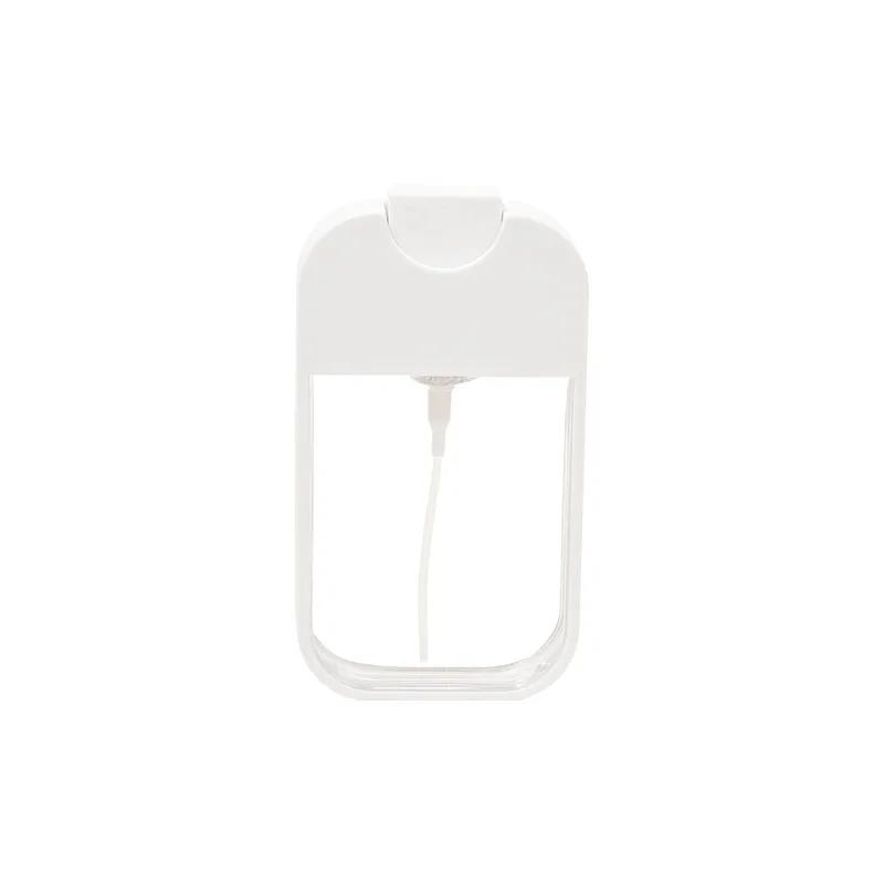 

Новый 45 мл белый портативный многоразовый дезинфицирующий раствор для рук бутылки для спирта мини-карта спрей бутылка для путешествий суб-бутылка косметика пресс белый