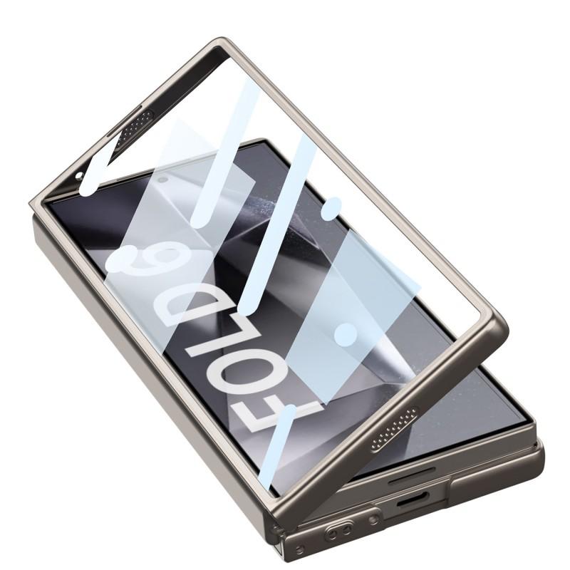 PC Hard Case Galaxy Z Fold6 Shockproof Cover With Slide Window Lens Protection