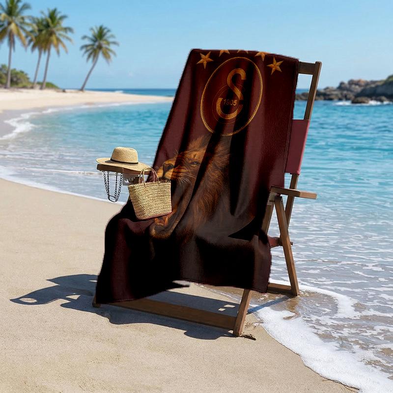 Galatasaray Fashion Beach Towel: Ideal for Summer Adventures Soft, absorbent and quick drying suitable for swimming and bathing