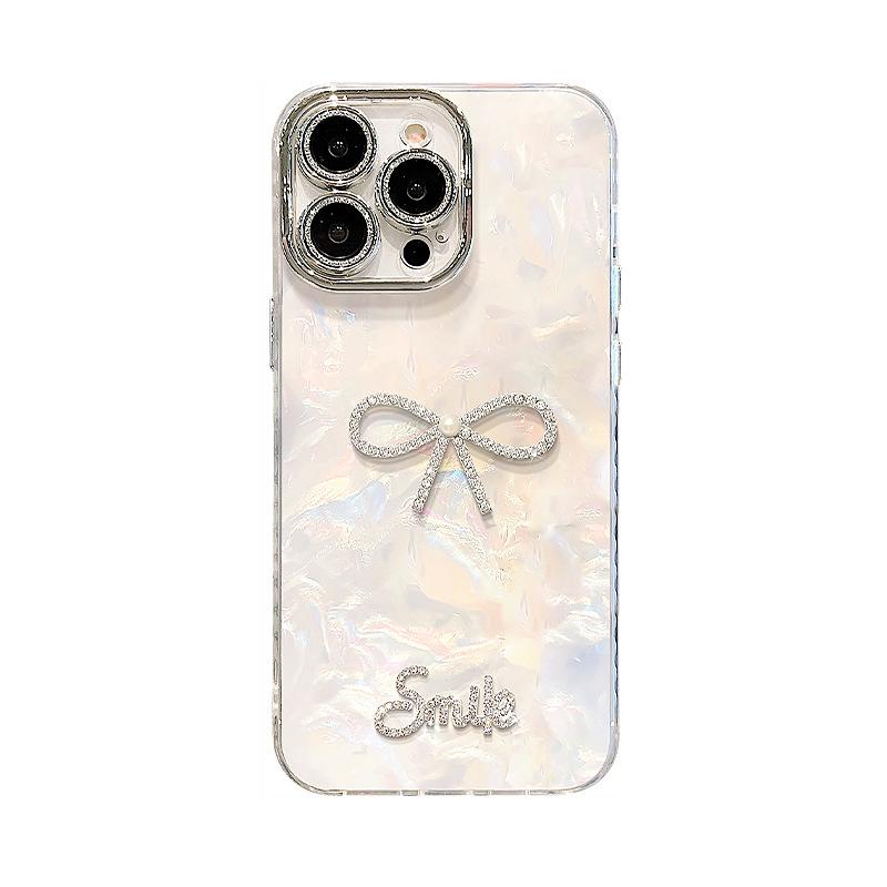 Pearl Bow Is Suitable for Apple 17promax Mobile Phone Case Iphone16 High-value Girls 15 New Models 14 Outside