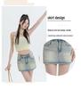 2025 High Waist Spicy Denim Minirock - Schlankmachend, Blicksicher, A-Linien-Passform für Damen