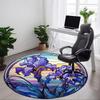 1pc Iris Stained Glass Chair Carpet for Office, , Non-slip Carpet, Very Suitable for Offices, farmhouses,Outdoor Carpet Yy251120082