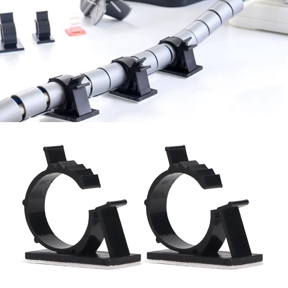 50pcs Adjustable Cable Clips Self Adhesive Cord Organizer Wire Management Clamps Home Office