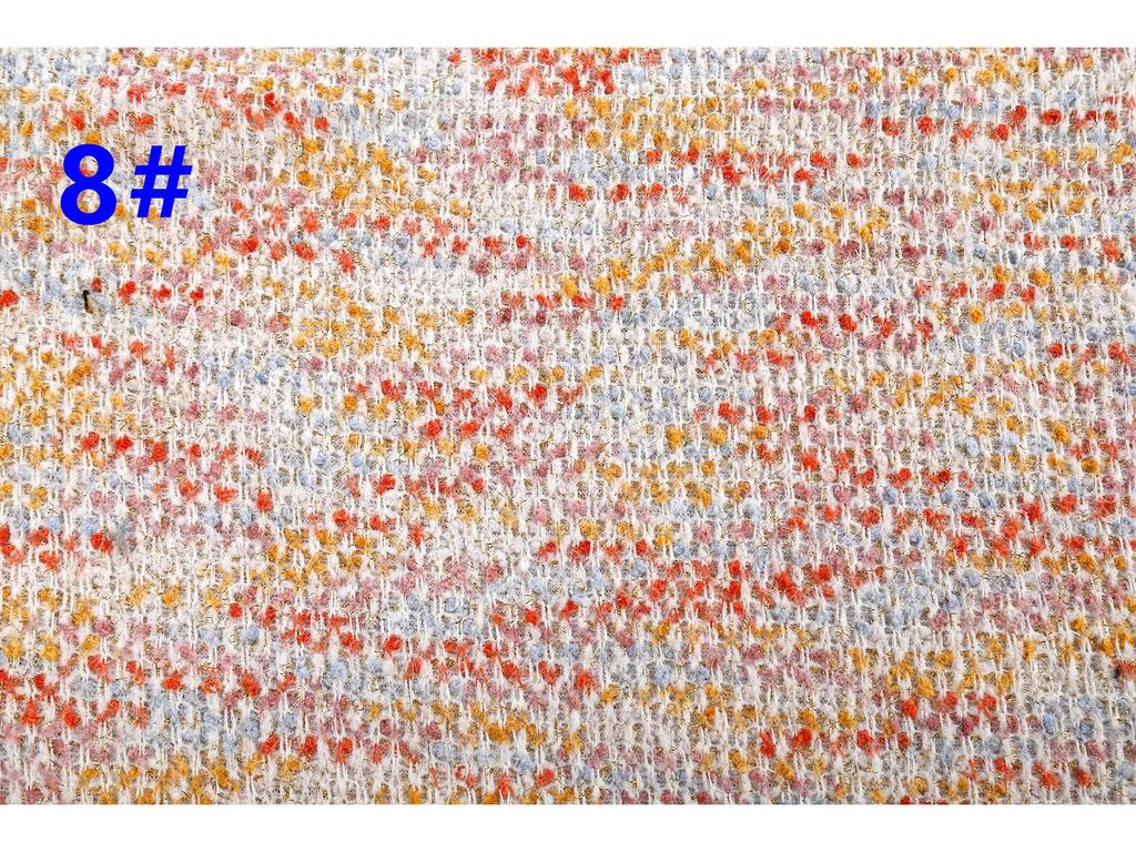 Thick Needle-Dyed Hydrangea Knit Fabric: 2024 Autumn/Winter Colorful Small Fragrance Style Fabric