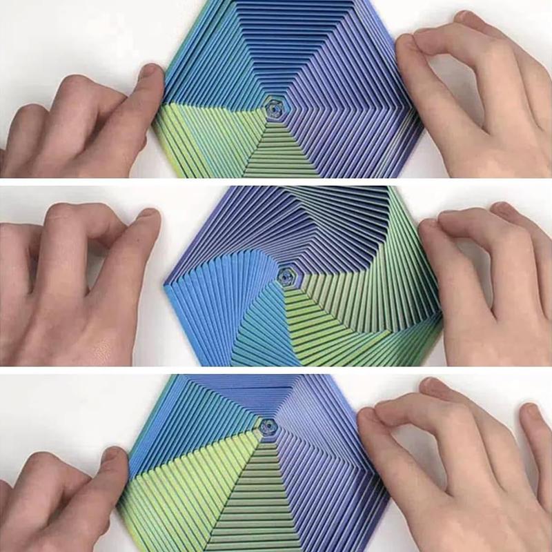 Fractal Fidget Šestiúhelník Dekompresní Hračky 3D Tisk Stolní Hračka pro Uvolnění Stresu Dětský Narozeninový Dárek Geometrická Fidget Hračka