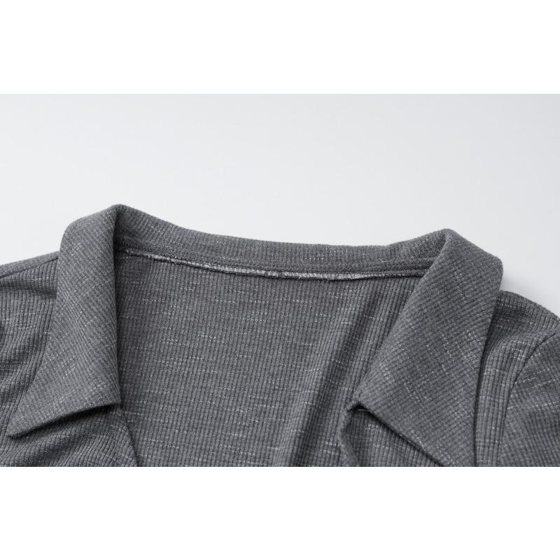 Long Sleeve Dress Sexy Bag Hip Tie Waist Slit Long Dress