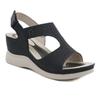 2025 Spring And Summer New Fashionable Casual Wedge Beach Sandals Women's Shoes Hollow Comfortable Wedge Mother's Shoes Elegant