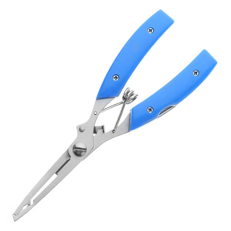 

Многофункциональные плоскогубцы из нержавеющей стали для рыбалки с разрезным кольцом, инструмент для удаления крючков, плоскогубцы для резки лески для снастей морской рыбалки синий