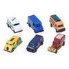 6Pcs Alloy Car Model Sturdy Durable Alloy Plastic Different Shapes Vibrant Colors 1:64 Scale Metal Bus Toy Cars Set