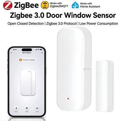 Smart ZigBee Door Window Sensor Wireless App Alert for Tuya Door Open Contact Sensor for Home Security Alexa Google Assistant