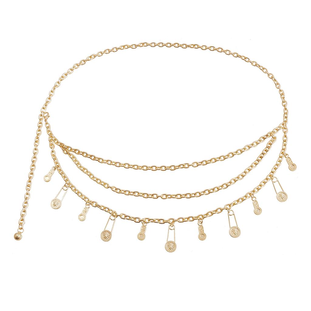 Vintage Style Lion Heads Pendant Waist Chain Versatile Waist Chain Elegant Y2K Fashion Accessory With Exquisite Charm