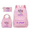 KPop Demon Hunters Character Colorful Backpack Three-Piece Set Rumi Mira Zoey HUNTR/X Saja Children'S Large Capacity Schoolbag