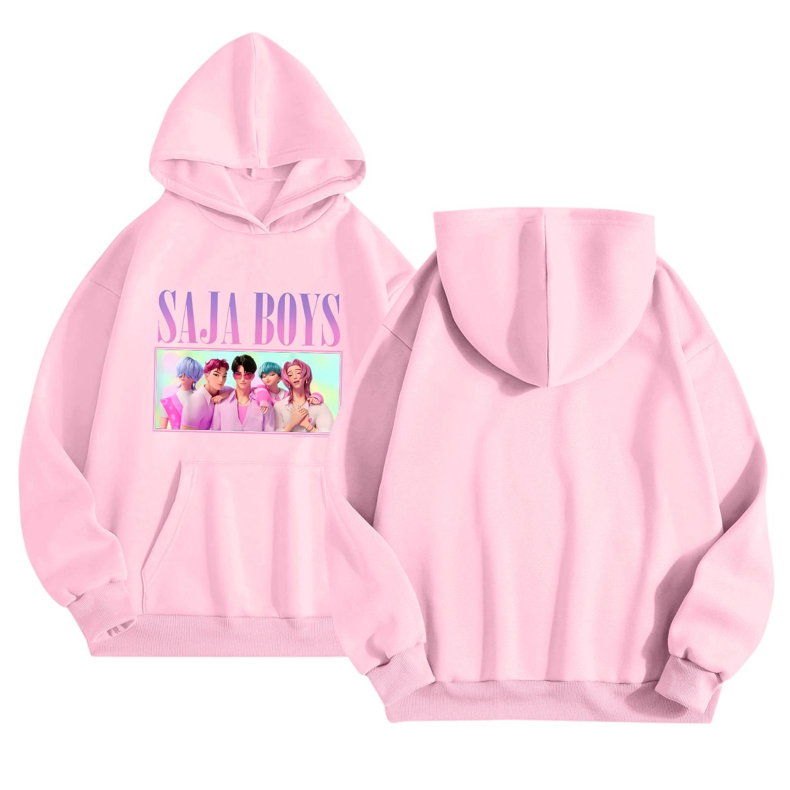 

Детский пуловер свободного кроя с длинными рукавами, модная толстовка с капюшоном 160 розовый