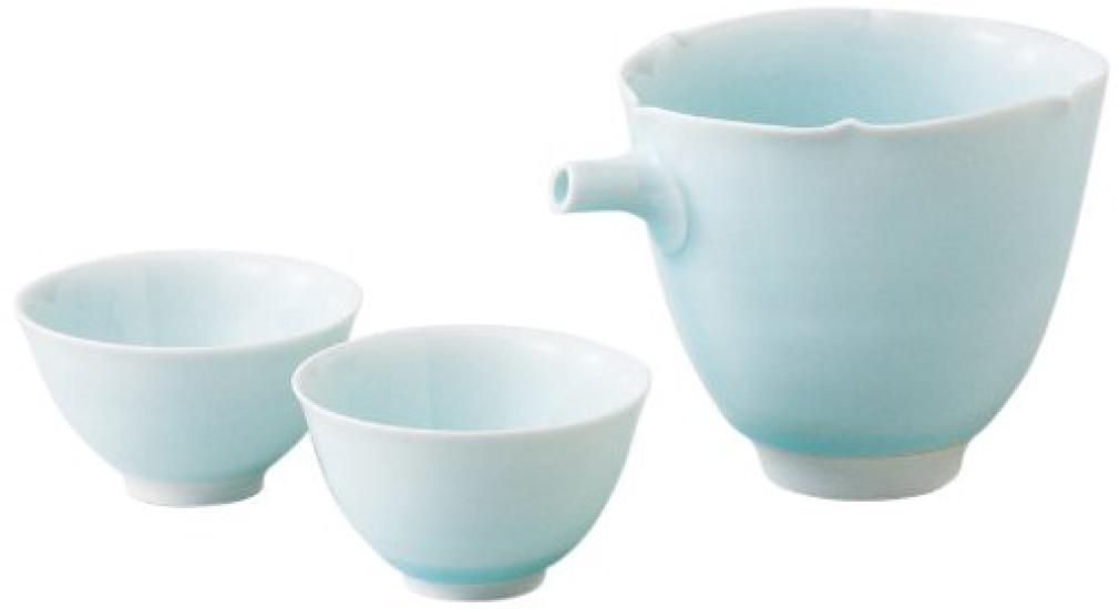 

Hasami ware celadon half sake set 11438 (gift box)