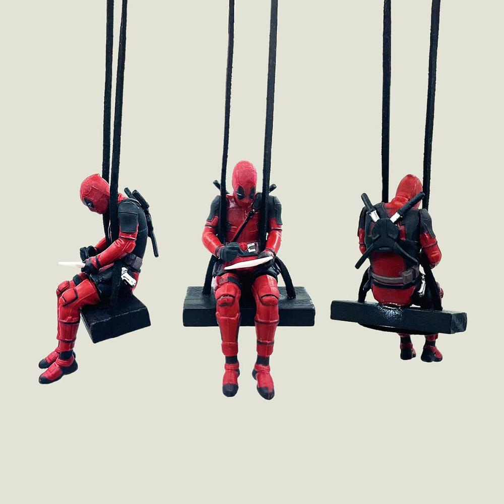 Deadpool Car Swinging Cute Ornament Rear View Mirror Decorations Accessories
