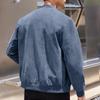 Men's European Suede Stand Collar Zipper Jacket - Plus Size Autumn Casual Coat