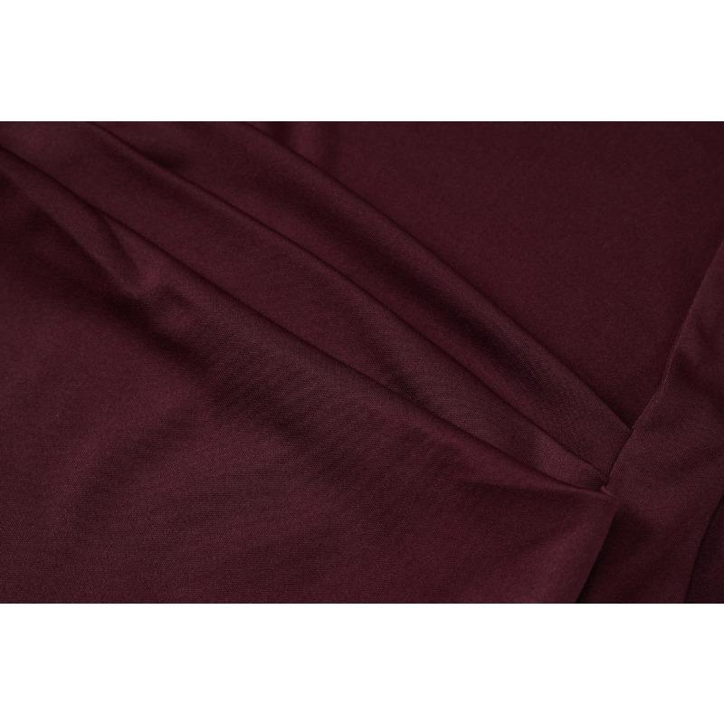 Women Elegant Slim Fit Square Neck Sleeveless Waist Cinched Solid Long Dress