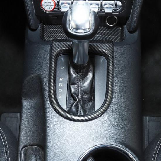 1X Central Gear Shift Frame Trim Decor Cover for Ford Mustang 2015+ Carbon Fiber