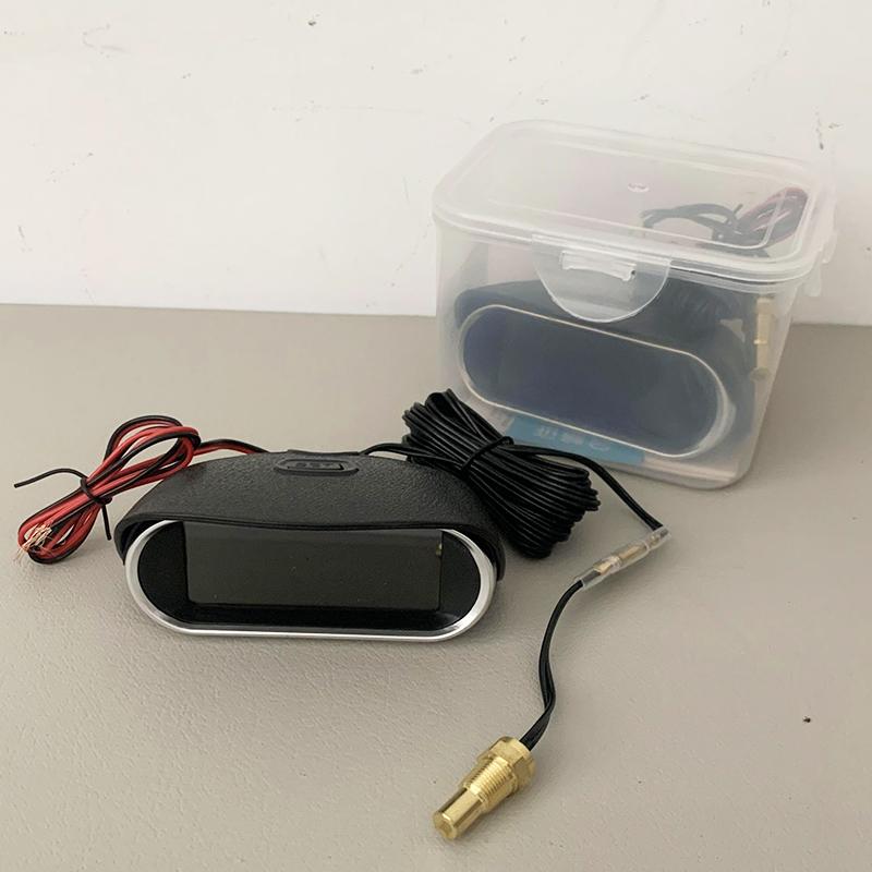Car Modification Water Temperature Sensor Head Joint Sensor Radiator Adapter 1/8NPT Digital Water Temperature Gauge Voltmeter