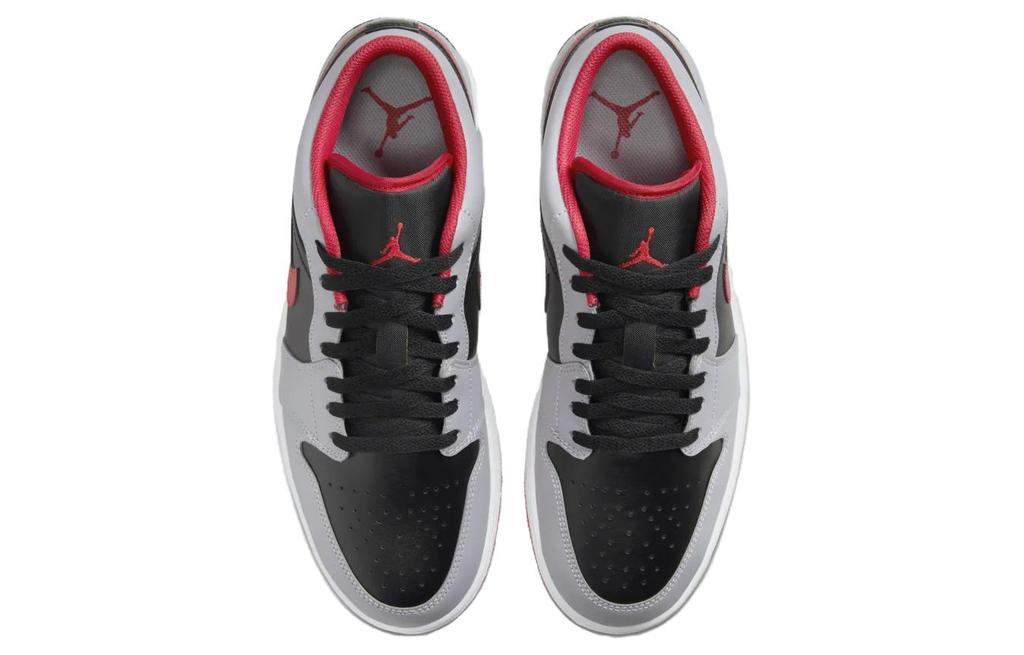 Jordan 1 Nízká Černá Světle Šedá Gym Red 553558-060