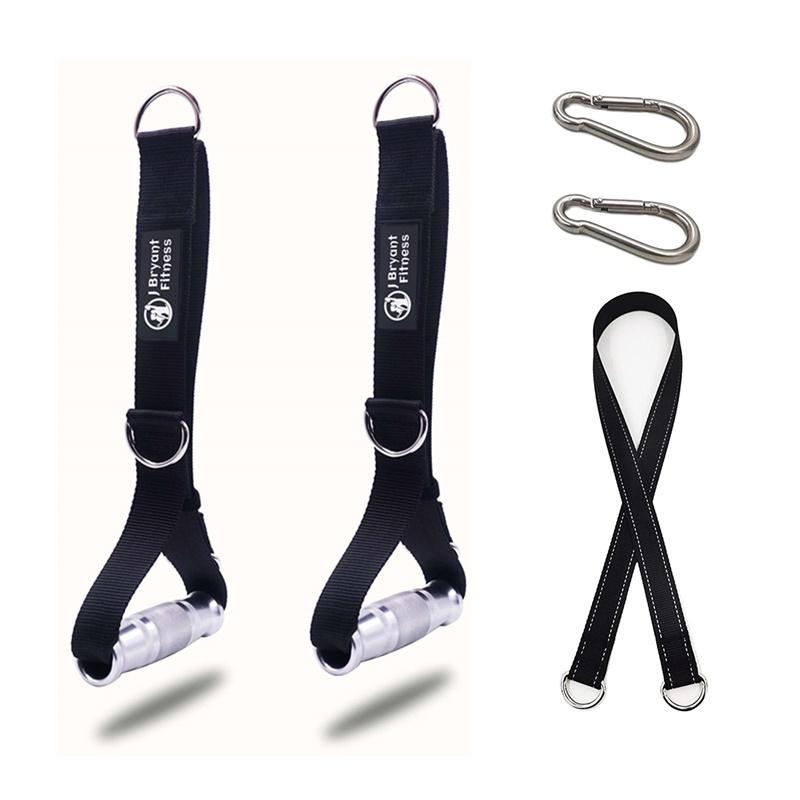 3-in-1 Fitness Verstelbare Metalen Gym Handvatten Triceps Touw Kabelmachine Accessoires voor Katrol LAT Pull Down Systeem Training