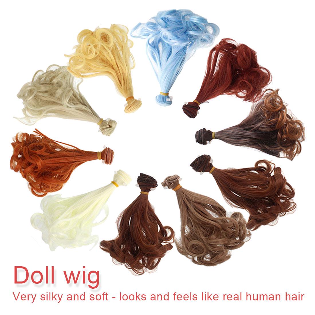 

Парик куклы 1 шт. 15 см * 100 см высокотемпературная проволока вьющиеся волосы 1/3 1/4 1/6 BJD