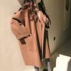 Damenmantel Winter Verdickt Locker Umlegekragen Lange Ärmel Einfarbige Herbst Frühling Übermantel Kälteschutz Taschen Große Größen Revers Kleidung Dame