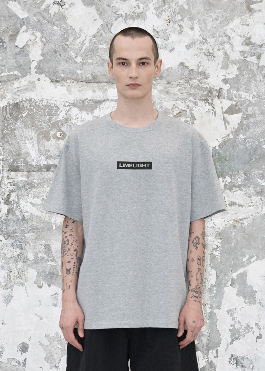 Limelight Apparel Box Logo T-Shirt (Grey Melange/Grey) Gray/Xl