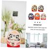 YARDWE Japanese Ceramic Daruma Egg Lucky Decorations for Car and Home Exquisite Traditional Crafts for Wealth and Set of 5 Figurines, Decor, Design,