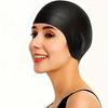 1pc/2pcs Silicone Swim Caps With Ear Coverage, Waterproof Non-Slip Large Size Swimming Hats For Long Hair,
