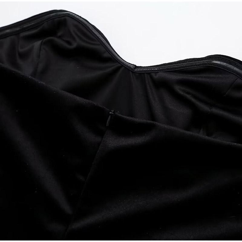 Off Shoulder Pleated Patchwork Women Dress Backless Sleeveless Summer Tube Top Female Mini Robe