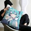 Classic Game Pillow Case Sofa Living Room Bedroom Headboard Backrest Cushion Square Cushion H-Hatsune Girl M-Miku Nap Time