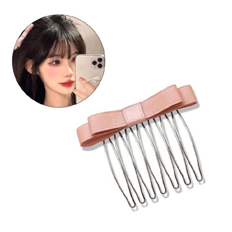 Elegant Sweet Girly Comb Bow Hair Clip Bow Bowknot 2000s-style Ribbon Bunches
