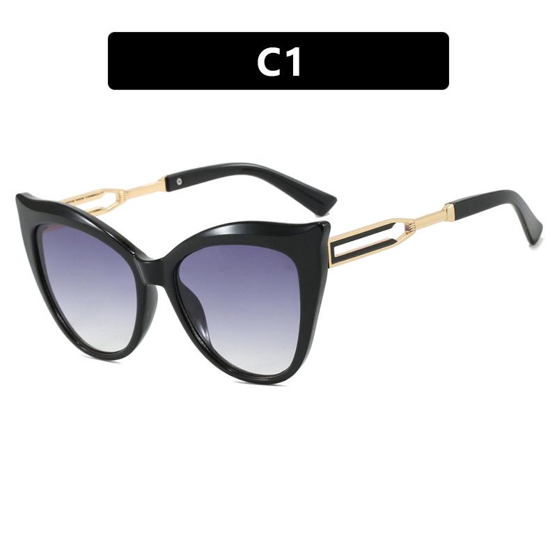 Women's sunglasses, cat eye color matching sunglasses, large frame sunglasses.