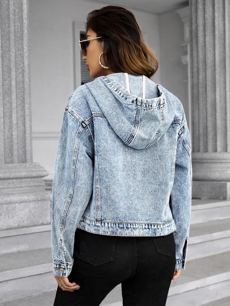 2026 Spring/Summer Women's Hooded Denim Jacket