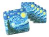 Set of 6 Cork Coasters Van Gogh Starry Night Carmani Table