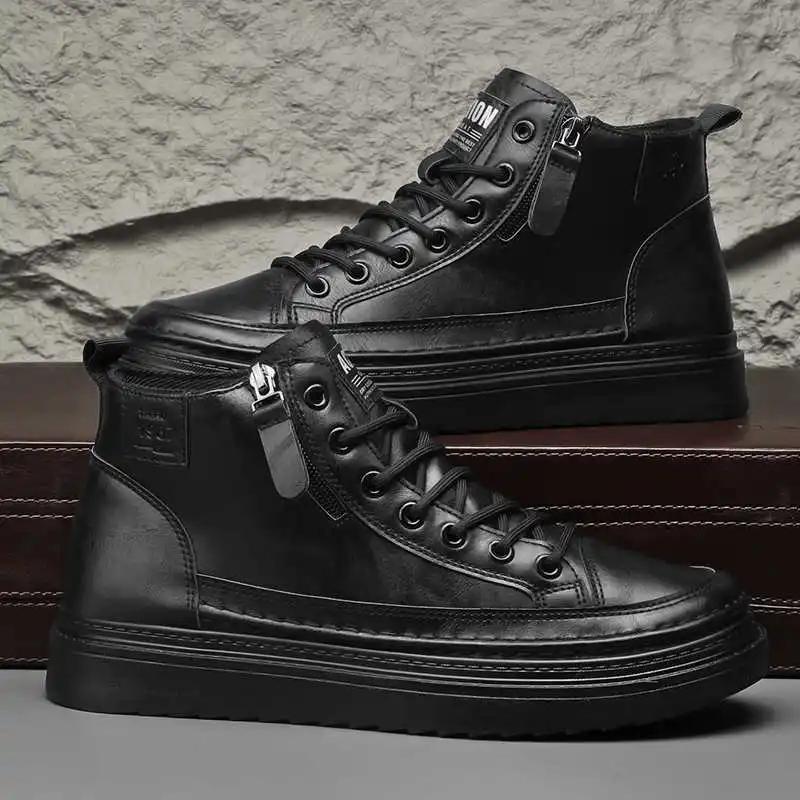 Mode High-Top Übergangszeit Herren Schwarzer Stiefel Klobige Grüne Farbe Schuhe Mann Sneakers Sport Leben Draußen Neue Kollektion 2025outdoor