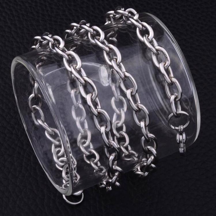 Men's Six-Sided Polished Cuban Titanium Steel Necklace
