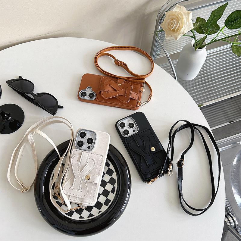 Simple Wristband Coin Purse Card Holder Mobile Phone Case for IPhone17promax Crossbody Cord for Apple 15 Female New Model