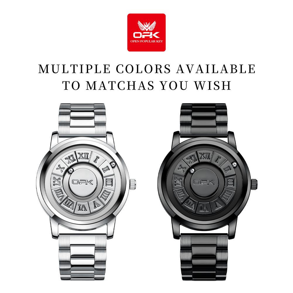 OPK 8181 New Concept Design Men's Watches Waterproof Fashion Roman Scale Quartz Watch for Man Brand Original Wristwatch
