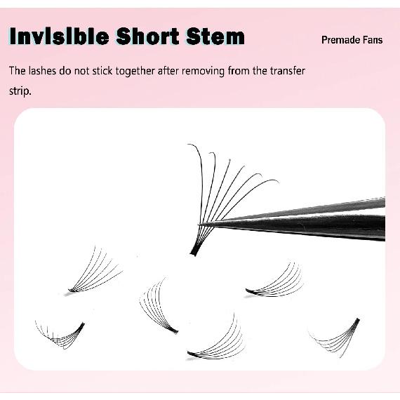 CoMango Eyelash Extension Premade Lash 320fans 3D/4D/5D/6D/8D/10D Short Stem Russian Volume Fan Lashes Extension