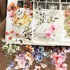 50 Sheets Vintage Ink Watercolor Floral PET Waterproof Stickers for Scrapbooking DIY Phone Case Laptop Decoration