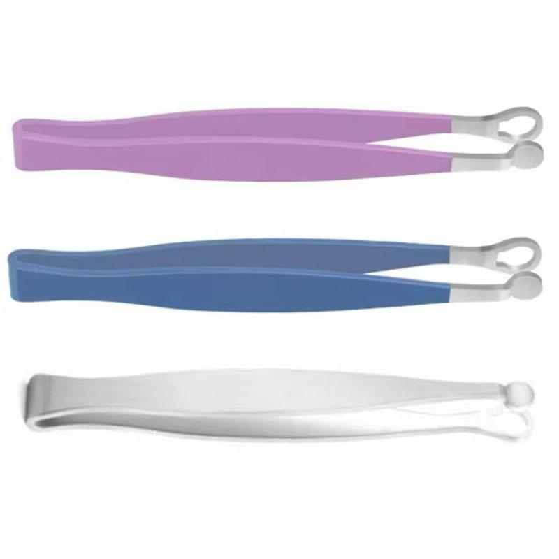 1Pcs Nose Hair Trimming Tweezers Stainless Steel Eyebrow Nose Hair Cut Manicure Facial Trimming Makeup Scissors Trimmer