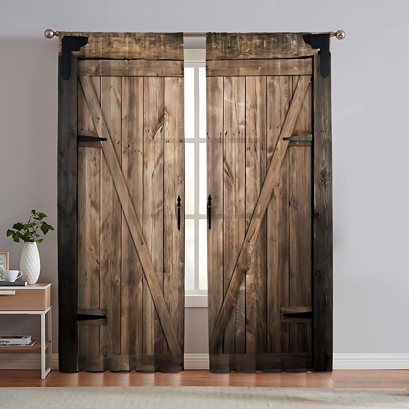 2 Panels/Set Luxury Gold Moroccan Door Vintage Barn Classical Window Treatment Jacquard Curtains For Living Room Bedroom Kitchen